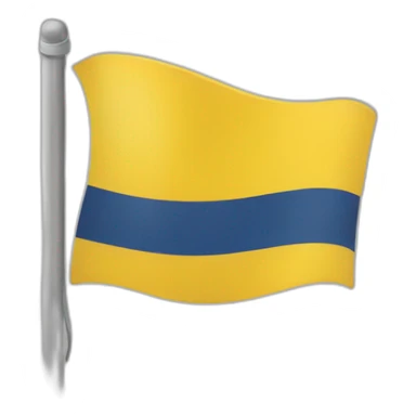 rectangle yellow flag with scandinavian с sticker