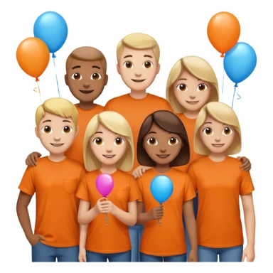 charity festival night with orange tshirt sticker