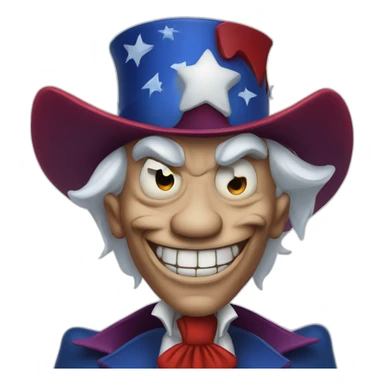 uncle sam as a vampire sticker