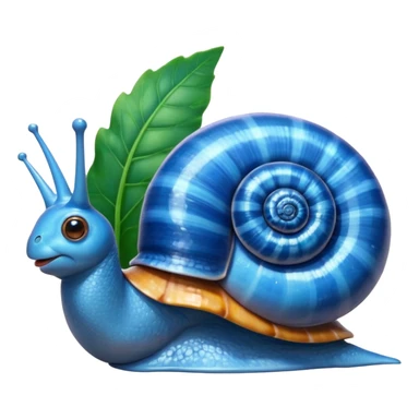 blue garden snail sticker