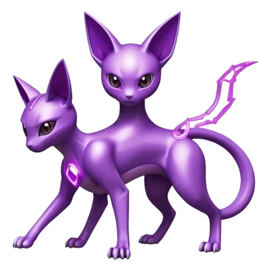 Miraidon-Genesect-Espeon-Mewtwo-Fakémon-hybrid-creature (full body)  sticker