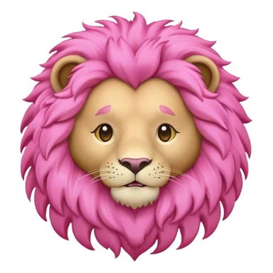 pink lion sticker
