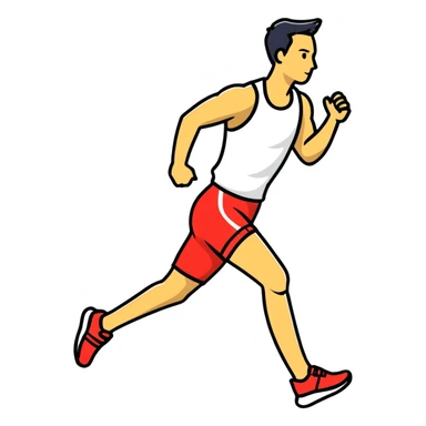 person jogging outdoors sticker