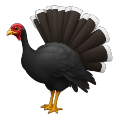 black turkey flag sticker