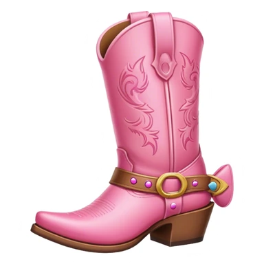 pink cowboy boot  sticker