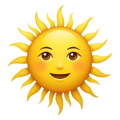 The shining sun without a face sticker