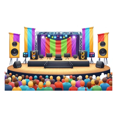 festival concert stage sticker