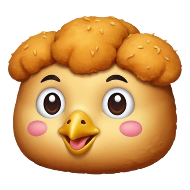 Make an emoji of a chicken nugget sticker
