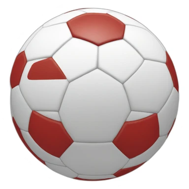 soccer ball red and white sticker