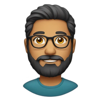 indian-guy-with-beard-and-glasses sticker