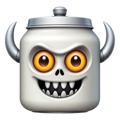 Crea un emoji de una lata de monster blanca sticker