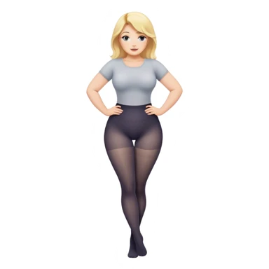 Curvy blonde in tights sfw sticker