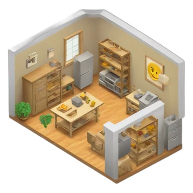 isometric fabrication company handmade goods sticker