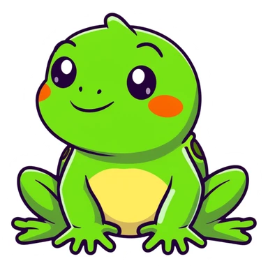 green frog meme character pepe sticker