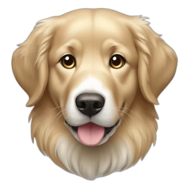 black and white golden retriever sticker