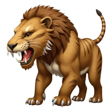 saber-toothed Smilodon, with long teeth sticker