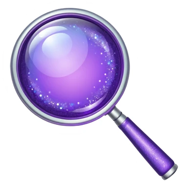 glitter purple and magnifying glass sticker