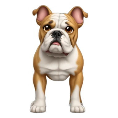 hiperrealista cara de perro bulldog color canela sticker