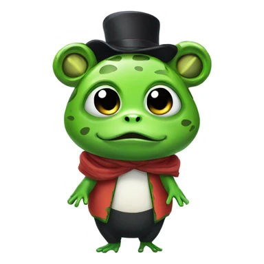 frog in panda costume sticker