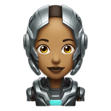 Futuristic cyborg sticker