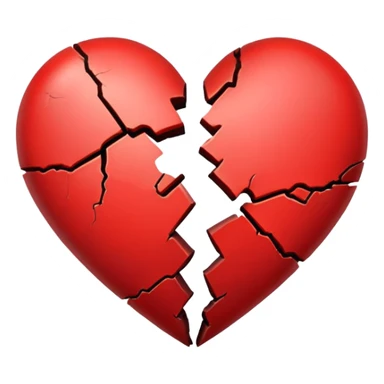 broken heart with crack sticker