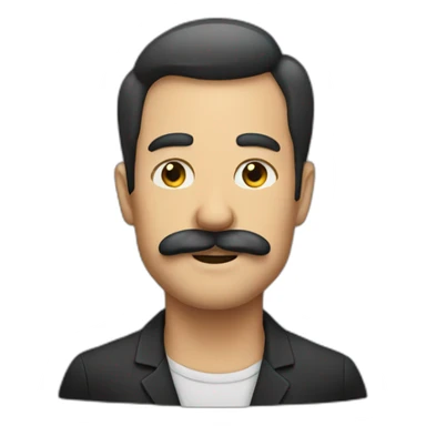 Man with Rolling moustache sticker