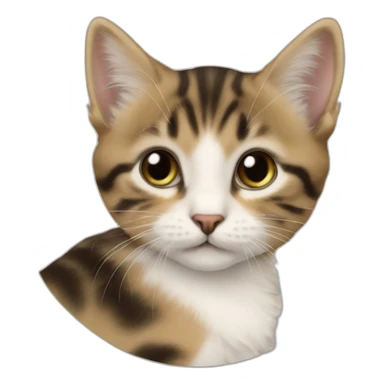 Chaton sur cheval sticker