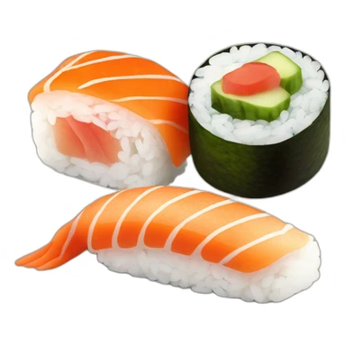 sushi mit stäbchen und wasabi sticker