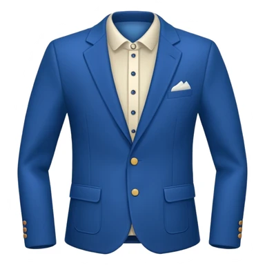 plain isolated blue blazer sticker