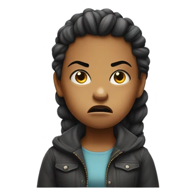 Angry tiny girl sticker