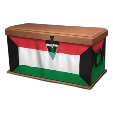 Palestine flag on coffin sticker