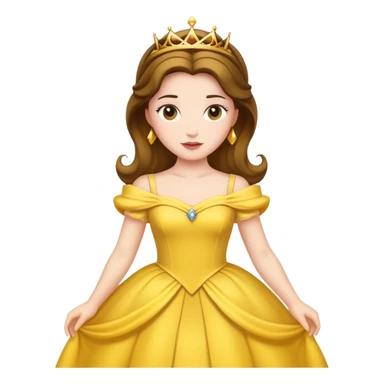 Belle princess with yellow dress sticker