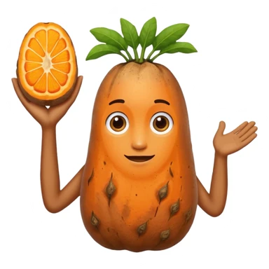 Make a long arm with a yam at the tip sticker