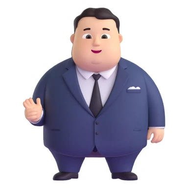 fat US official in a suit sticker