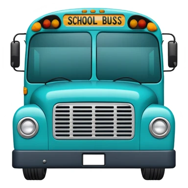 Teal blue school bus sticker