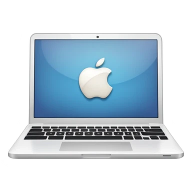 
a white laptop on a black background sticker