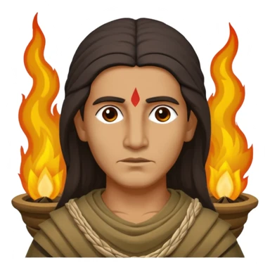 Calanus the Indian sage in 327 before a funeral pyre sticker