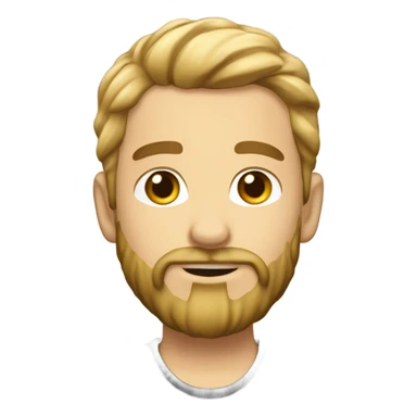 Garçon avec les cheveux long et blond et une barbe rasé sticker