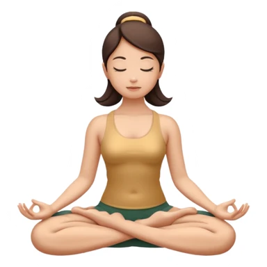 female figure in lotus position, meditating, skin tone same as 🧘 emoji, serene vibe sticker
