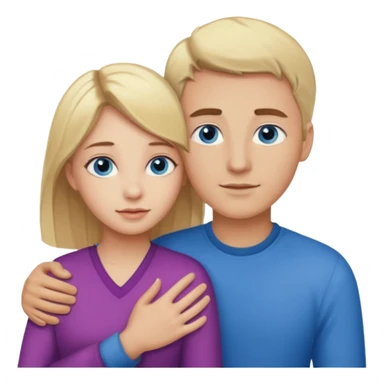 Grounded in Love man with blonde hair and blue eyes with girl with brown hair and brown eyes sticker