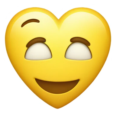 smiley yellow face with heart on the side sticker