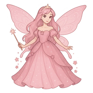 pink fantasy, no background sticker