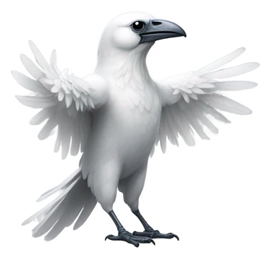 White raven dancing  sticker