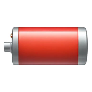 Red battery  sticker