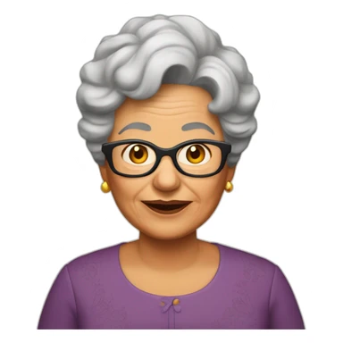 Abuela morena sin lentes sticker