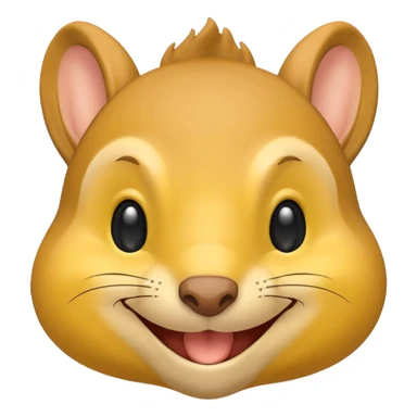 a smiley face with a squirrel smile sticker