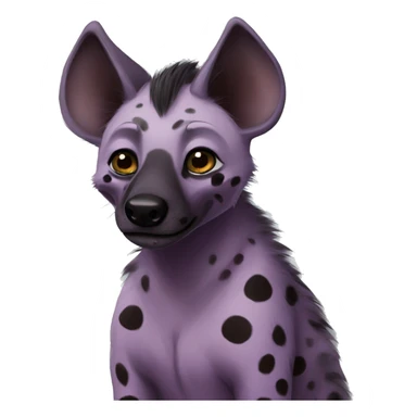 Purple spotted hyena fursona sticker