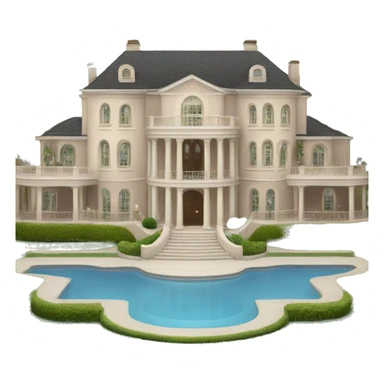 wide luxurious mansion sticker