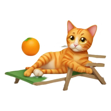 Orange cat on vacation  sticker