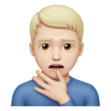 A guy strangling himself  sticker